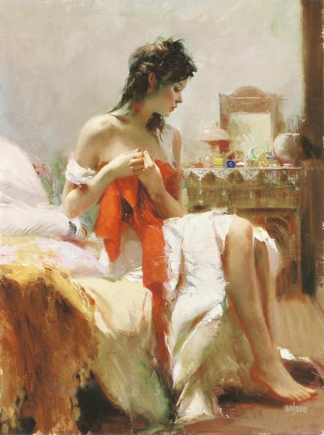 Title: Expectations Medium: Giclée on Canvas Hand Embellished Size:  16 x 12