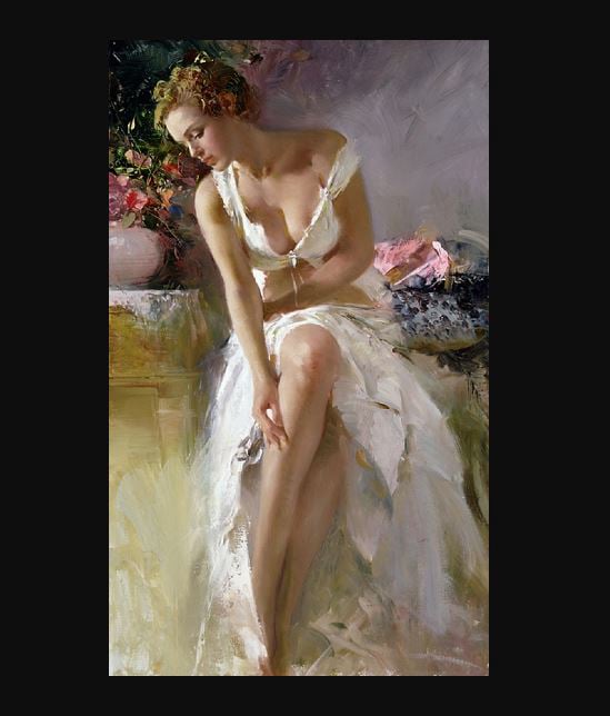 Title: Angelica                                  Size: 16 x 12 Giclée on Canvas (500) & Hand Embellished Edition (95 AP)   Size: 40 x 30 Giclée on Canvas Hand Embellished