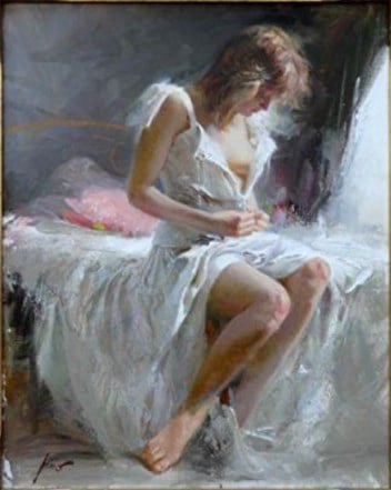 Pino Daeni Music Lover Giclée on Canvas and Embellished Editions Size: 30 x 24