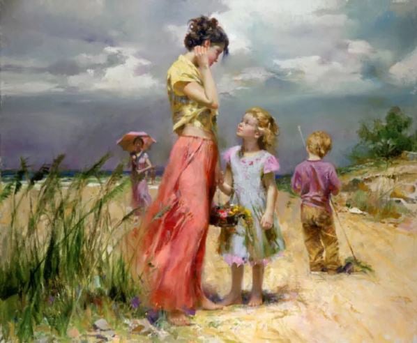 Pino Daeni, Remember When, 2010 - Oil Giclee on Canvas 34 × 44 in | 86.4 × 111.8 cm Edition Size 295