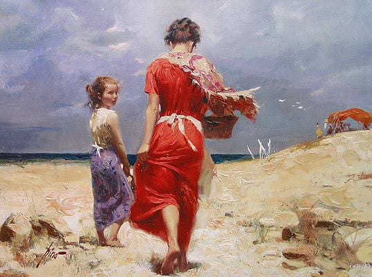 Title: Summer Retreat Medium: Giclée on Canvas Embellished Edition Size:  12 x 16