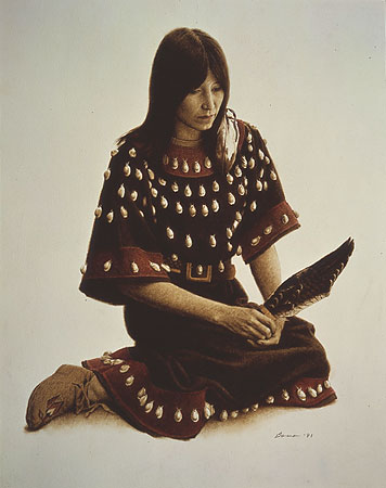 Sioux Indian With Eagle Feather- Signed By The Artist								 – Paper Lithograph
								 – Limited Edition
								 – 1250 S/N
								 – 
								18 x 14 1/4