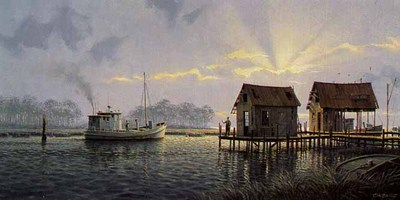 Sunrise Over Mobjack Bay- Signed By The Artist								 – Paper Lithograph
								 – Limited Edition
								 – 950 S/N
								 – 
								14 x 28