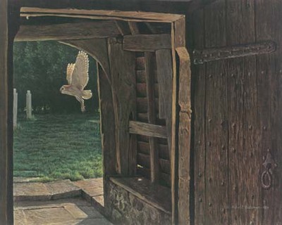 Barn Owl In The Churchyard- Signed By The Artist								 – Canvas Giclee
								 – Limited Edition
								 – 180 S/N
								 – 
								19 x 24