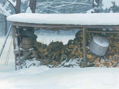 Woodshed In Winter – Ermine- Signed By The Artist								 – Canvas Giclee
								 – Limited Edition
								 – 180 S/N
								 – 
								18 x 24