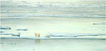 Arctic Ice – Polar Bear- Signed By The Artist								 – Canvas Lithograph
								 – Limited Edition
								 – 180 S/N
								 – 
								23 x 46