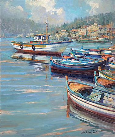 Harbor Moorings- Signed By The Artist								 – Canvas Giclee
								 – Limited Edition
								 – 195 S/N
								 – 
								24 x 20