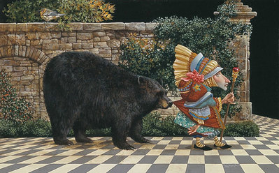 Lawrence Pretended Not To Notice That A Bear Had Become Attached To His Coattail- Signed By The Artist								 – Paper Lithograph
								 – Limited Edition
								 – 850 S/N
								 – 
								11 x 17 3/4