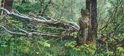 Guardian In The Woods- Signed By The Artist								 – Paper Giclee
								 – Limited Edition
								 – 250 S/N
								 – 
								12 1/4 x 27