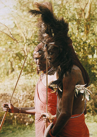 Masai – Longonot, Kenya- Signed By The Artist								 – Paper Lithograph
								 – Limited Edition
								 – A/P
								 – 
								28 3/4 x 21								
								 –