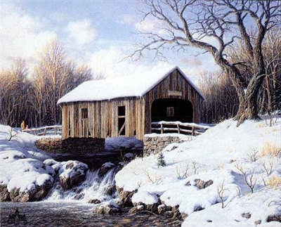 Snow Covered Bridge- Signed By The Artist								 – Paper Lithograph
								 – Limited Edition
								 – 1600 S/N
								 – 
								18 x 22