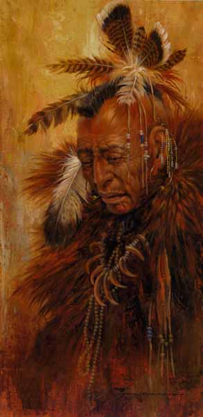 Shaman Of The Pawnee- Signed By The Artist								 – Canvas Giclee
								 – Limited Edition
								 – A/P
								 – 
								18 x 9								
								 –