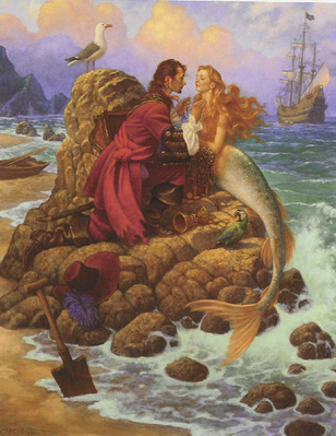 The Pirate And The Mermaid- Signed By The Artist								 – Paper Lithograph
								 – Limited Edition
								 – 550 S/N
								 – 
								26 x 20 1/4