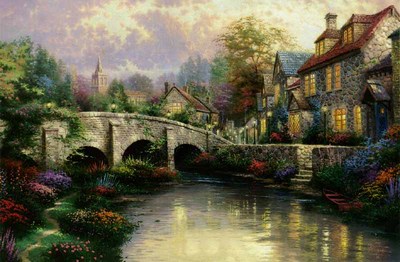 Cobblestone Brooke (24 X 36 Canvas)- Signed By The Artist								 – Canvas Lithograph
								 – Limited Edition
								 – 4950 S/N
								 – 
								24 x 36