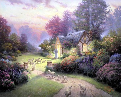 The Good Shepherd’s Cottage – Framed (18 X 24 Canvas)- Signed By The Artist								 – Canvas Lithograph
								 – Limited Edition
								 – 2950 S/N
								 – 
								18 x 24