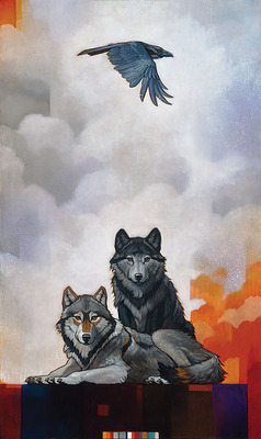 Druid Alphas With Raven- Signed By The Artist								 – Paper Giclee
								 – Limited Edition
								 – 250 S/N
								 – 
								25 x 15