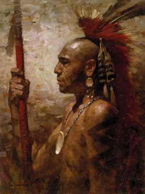 Pequot Warrior- Signed By The Artist								 – Canvas Giclee
								 – Limited Edition
								 – 75 S/N
								 – 
								12 x 9