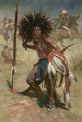 Lakota Sash Bearer, 1848- Signed By The Artist								 – Canvas Giclee
								 – Limited Edition
								 – 35 S/N
								 – 
								33 x 22