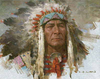 Leader Of The Tribe- Signed By The Artist								 – Canvas Giclee
								 – Limited Edition
								 – 75 S/N
								 – 
								10 x 13