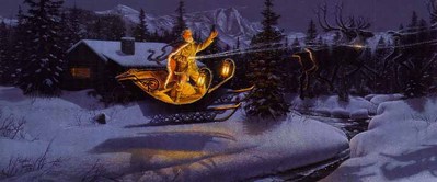 Moonlit Flight On Christmas Night- Signed By The Artist								 – Paper Lithograph
								 – Limited Edition
								 – 2750 S/N
								 – 
								11 1/8 x 27 3/8