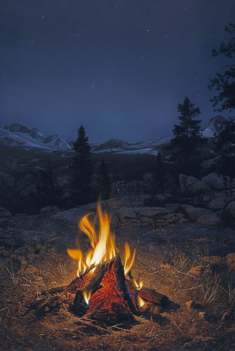 Mountain Campfire- Signed By Andrea Lyman								 – Canvas Giclee
								 – Limited Edition
								 – 175 S/N
								 – 
								54 x 36