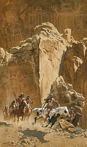 Beneath The Cliff Of The Spirits- Signed By The Artist								 – Paper Lithograph								 – Limited Edition								 – 1500 S/N								 – 								25 x 14 3/4