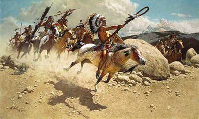 Hoka Hey: Sioux War Cry- Signed By The Artist								 – Paper Lithograph
								 – Limited Edition
								 – 1250 S/N
								 – 
								18 5/8 x 31								
								 –