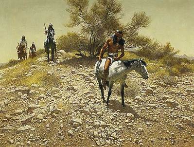 Apache Trackers- Signed By The Artist								 – Paper Lithograph
								 – Limited Edition
								 – 1000 S/N
								 – 
								9 x 11 7/8