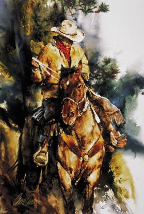 A Cowboy’s Morning- Signed By The Artist								 – Canvas Lithograph
								 – Limited Edition
								 – 250 S/N
								 – 
								29 x 19								
								 –