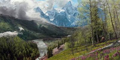 Springtime In The Tetons- Signed By The Artist								 – Canvas Giclee
								 – Limited Edition
								 – 25 A/P
								 – 
								30 x 60