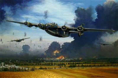 Ploesti: Into The Fire And The Fury (B-24)- Signed By The Artist								 – Paper Lithograph
								 – Limited Edition
								 – A/P
								 – 
								18 5/8 x 28