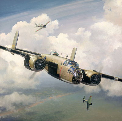 Engaging The Enemy (B-25)- Signed By The Artist								 – Canvas Giclee
								 – Limited Edition
								 – 50 S/N
								 – 
								24 x 24