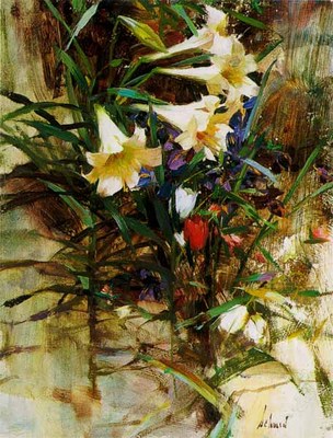 Lilies- Signed By The Artist								 – Paper Lithograph
								 – Limited Edition
								 – 850 S/N
								 – 
								11 3/4 x 8 7/8