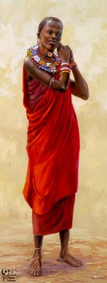 Masai Maiden- Signed By The Artist								 – Canvas Giclee
								 – Limited Edition
								 – 180 S/N
								 – 
								40 x 16