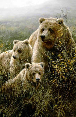 Denali Family- Signed By The Artist								 – Paper Lithograph
								 – Limited Edition
								 – 950 S/N
								 – 
								32 1/2 x 21 1/2