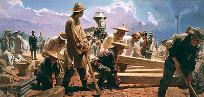 Ten Miles In One Day, Victory Camp, Utah, April 28, 1869- Signed By The Artist								 – Canvas Giclee
								 – Limited Edition
								 – A/P
								 – 
								18 x 37