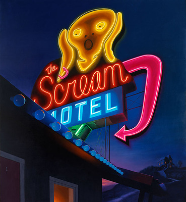 Scream Motel- Signed By The Artist								 – Canvas Giclee
								 – Limited Edition
								 – 50 S/N
								 – 
								26 x 24