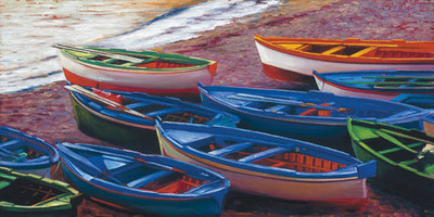 Praiano Fishing Boats- Signed By The Artist								 – Paper Giclee
								 – Limited Edition
								 – 230 S/N
								 – 
								16 x 32