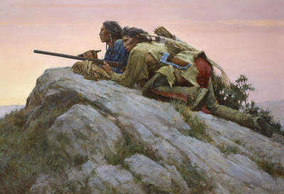 Sharpshooters Closing On The Herd- Signed By The Artist								 – Canvas Giclee
								 – Limited Edition
								 – 65 S/N
								 – 
								35 x 51