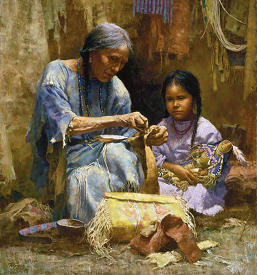 The Teachings Of My Grandmother- Signed By The Artist								 – Canvas Giclee
								 – Limited Edition
								 – 550 S/N
								 – 
								30 x 28