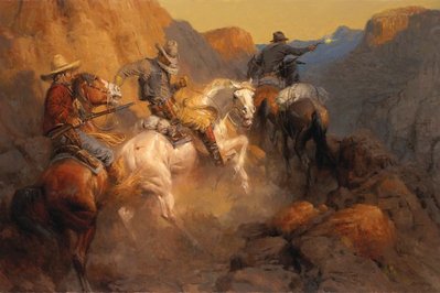 Ambush On The Bandit Trail- Signed By The Artist								 – Paper Giclee
								 – Limited Edition
								 – 500 S/N
								 – 
								16 x 24