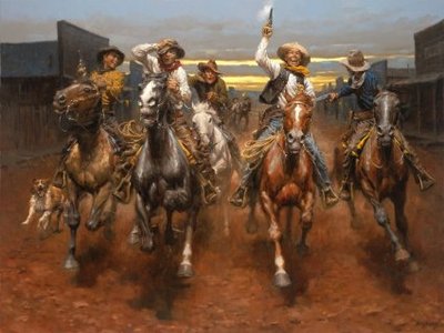 Charge Of The Bar T Brigade- Signed By The Artist								 – Canvas Giclee
								 – Limited Edition
								 – 350 S/N
								 – 
								18 x 24