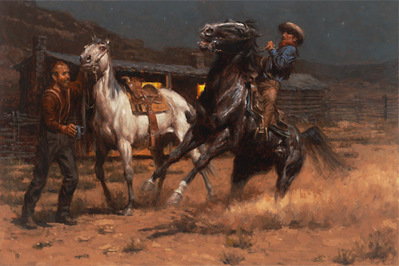 Midnight Pony Express- Signed By The Artist								 – Canvas Giclee
								 – Sequentially Numbered
								 – S/N
								 – 
								20 x 30