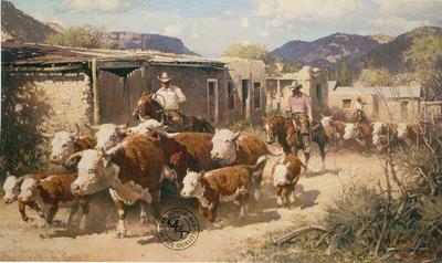 When Cowboys Get Edgy- Signed By The Artist								 – Paper Lithograph
								 – Limited Edition
								 – 56 A/P
								 – 
								19 1/2 x 32 1/2