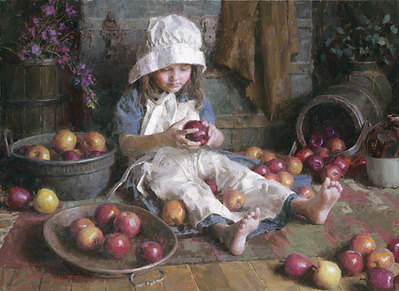 Apple Girl- Signed By The Artist								 – Canvas Giclee
								 – Limited Edition
								 – 75 S/N
								 – 
								17 x 23								
								 –