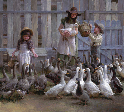 Feeding The Geese- Signed By The Artist								 – Canvas Giclee
								 – Limited Edition
								 – 75 S/N
								 – 
								20 x 22