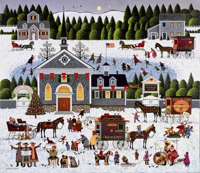 Churchyard Christmas- Signed By Liz Wysocki								 – Canvas Lithograph
								 – Limited Edition
								 – 150 S/N
								 – 
								15 3/8 x 18