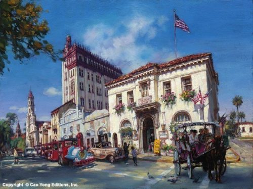 LIFE IN ST. AUGUSTINE, FL – SIGNED BY THE ARTIST – ARCHIVAL PIGMENT INK ON CANVAS – LIMITED EDITION