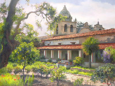 Carmel Mission Garden- Canvas Giclee
								 – Open Edition
								 – Fine Art
								 – 
								27 x 36