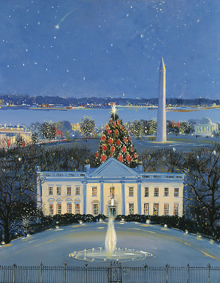 White House At Christmas- Canvas Giclee
								 – Open Edition
								 – Fine Art
								 – 
								18 x 14